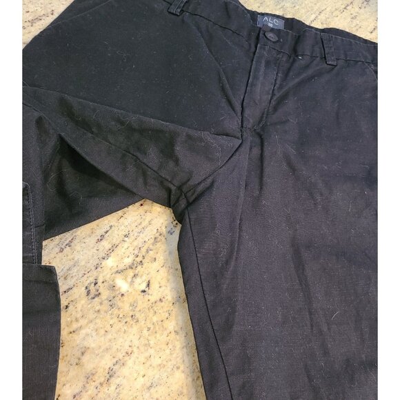 A.L.C. Women's Size 36 Asymmetric Hem Black Preppy Cotton Blend 36x24" Capri XL - Picture 7 of 16